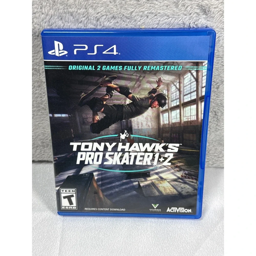 Activision Tony Hawk's Pro Skater 1+2 PS4 Video Game Blue Remastered Classic